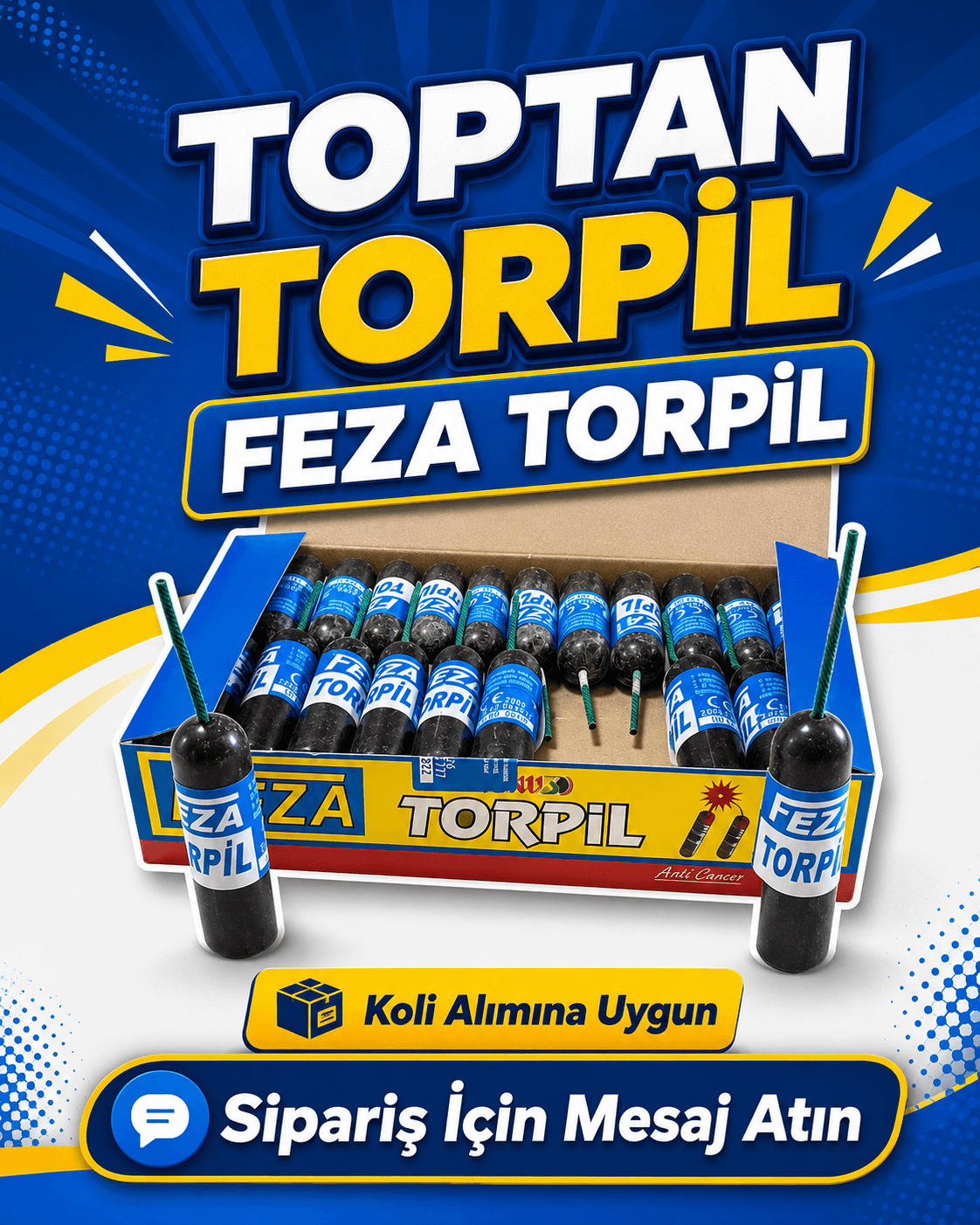 Torpil renk seçenekleri sarı mavi yeşil beyaz mor